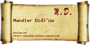Mandler Diána névjegykártya